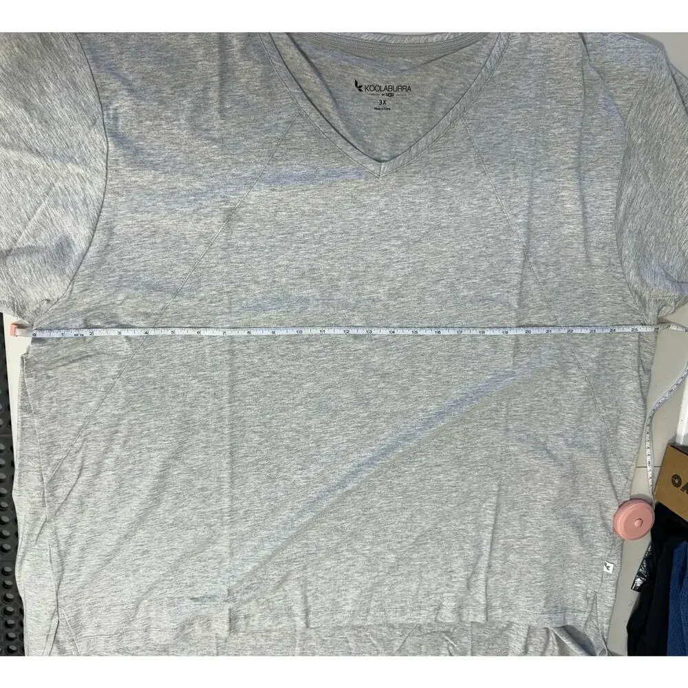 Koolaburra by UGG Jersey Short Sleeve Tunic Heathered Gray Plus Size 3X NWOT - Picture 8 of 9